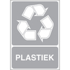 Pictogramme de recyclage  STN 118 Polyester autocollant - "Plastiek" - 210x297mm